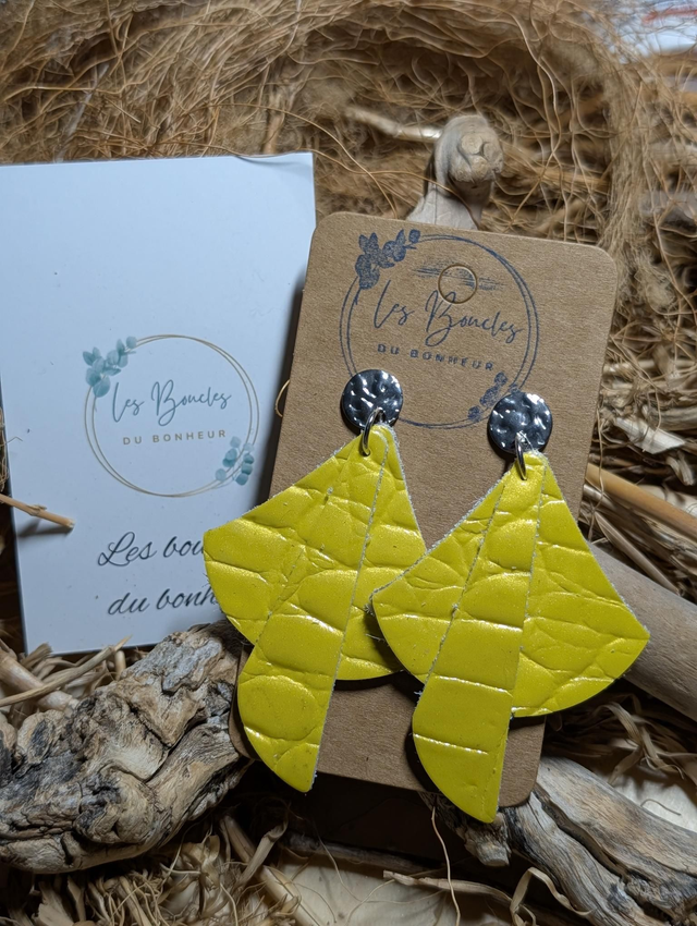 Boucles d'oreilles Georgia jaune ge040