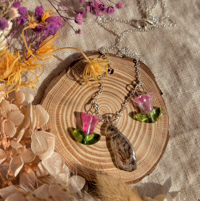 Bunny and Tulip Necklace
