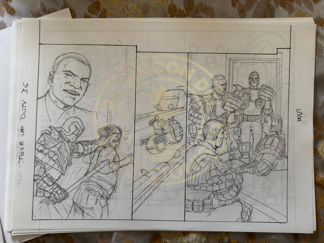 Lamina Original a Lapiz 1 Por Carlos Ezquerra