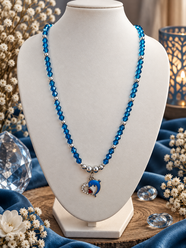 Collier coeur dauphin