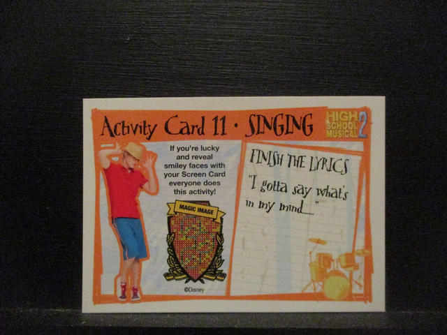 High School Musical 2 Singing Activity Original Trading Card #11