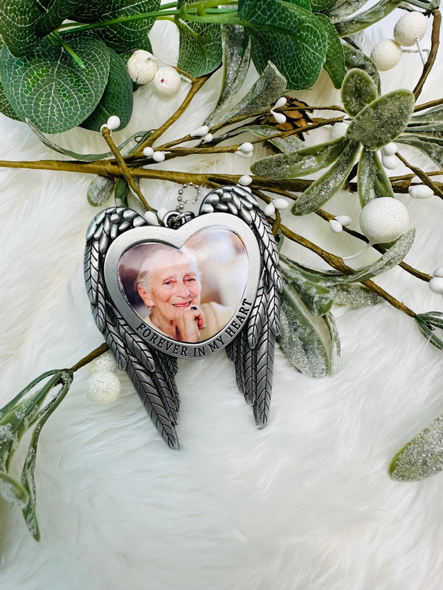 Forever in my heart photo memorial charm 