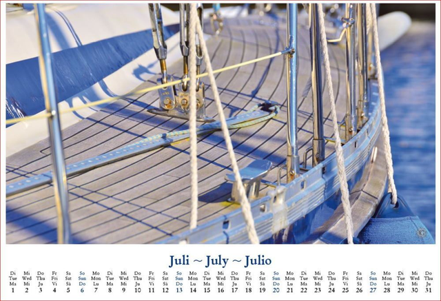 Segellust Summer2Summer Kalender von Juli 2025 bis Juni 2026  A2 