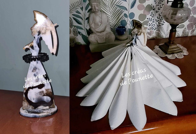 Porte serviettes "dame à l'ombrelle"