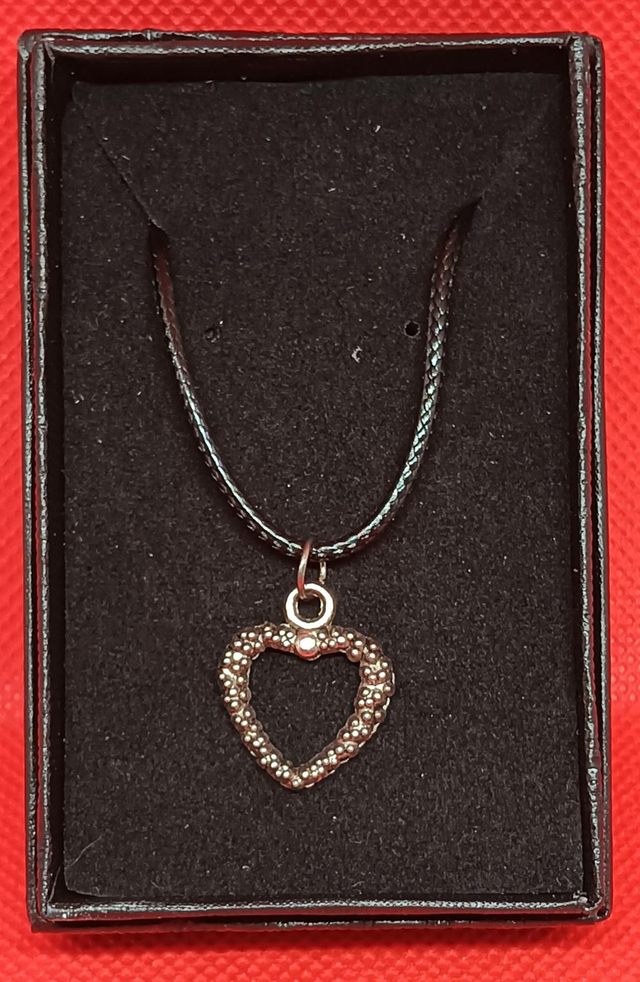 Tibetan Silver Heart Pendant Necklace.