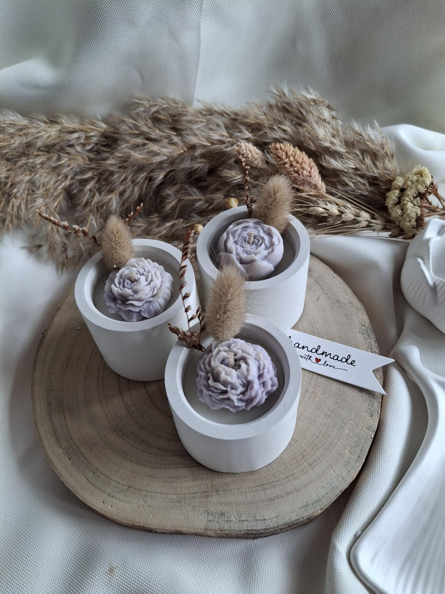 Kerzen Set blumen mix 