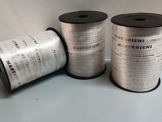 NASTRO ARRICCIABILE BIANCO PERSONALIZZATO mm. 10 