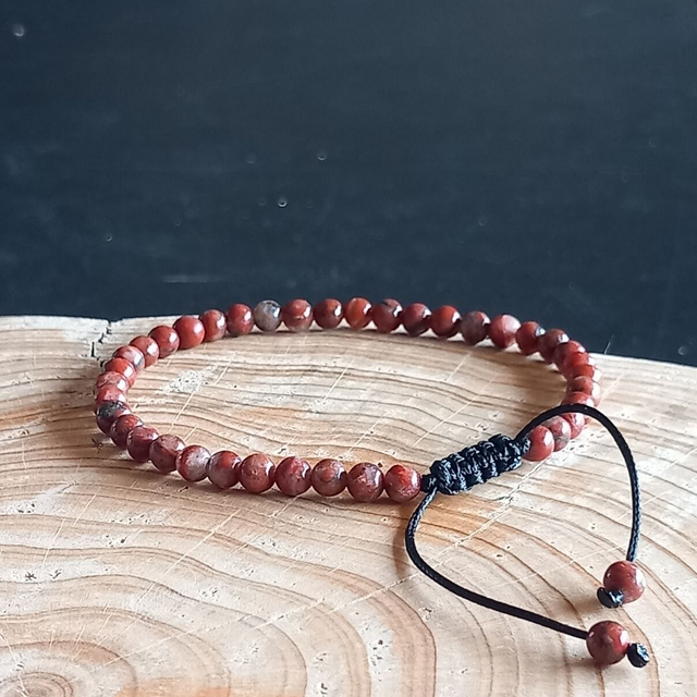 Bracelet ajustable en Jaspe bréchique