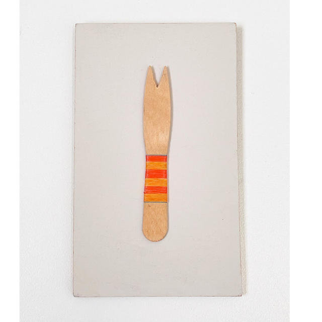 Chip fork  4 - small 3D wall sculpture