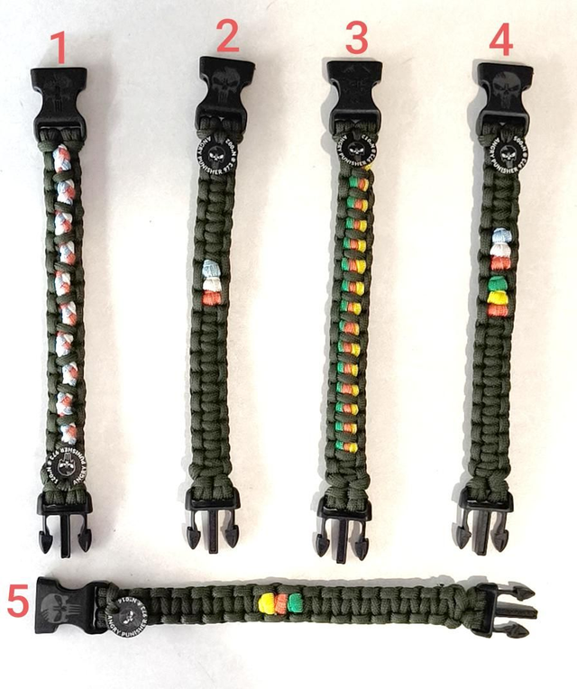 Bracelet Paracorde 4mm EN STOCK, 10 brins. Fabrication sur mesure.