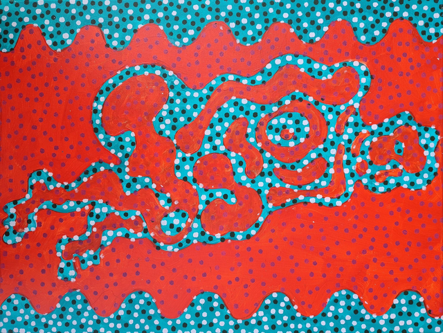 Akt, 50x66 akryl płótno 2019