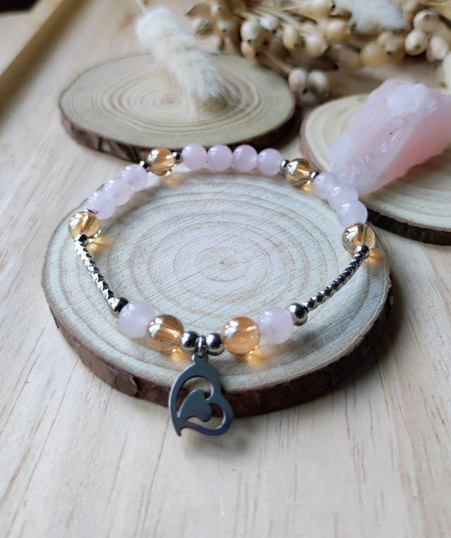 Bracelet "Transformation" Quartz Rose 