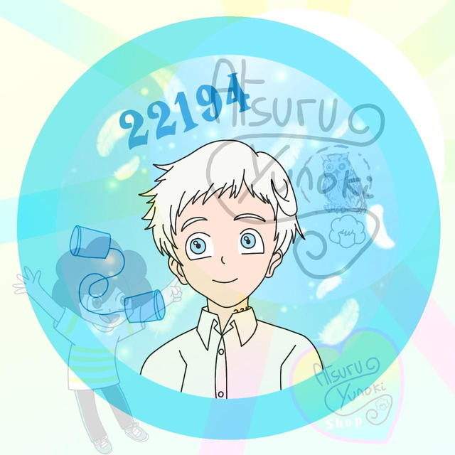 Norman / Rainbow Badges / Serie 6 / The Promised Neverland / (Design by Atsuru_Yunoki (me) )