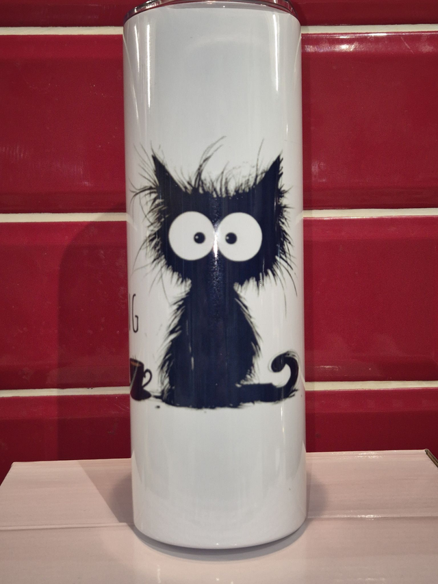 Sarcasm Tumbler - Stressed Cat - Its Fine