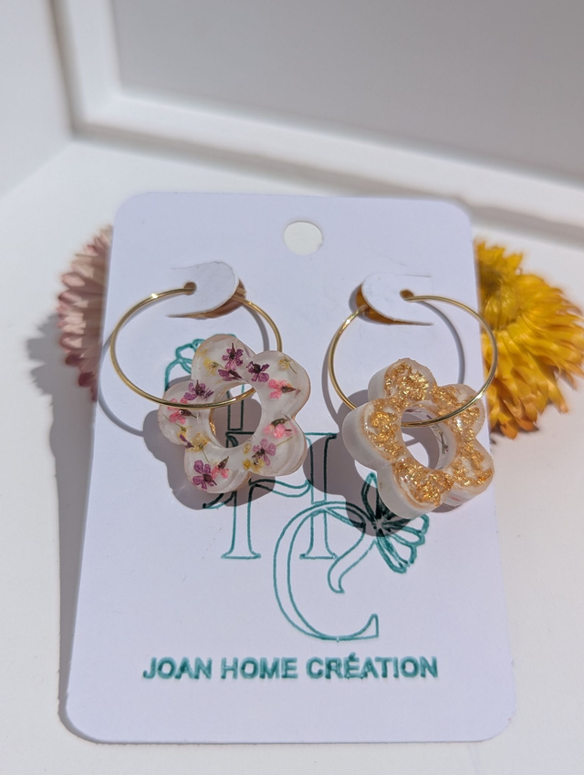 Pampilles fleurs réversible