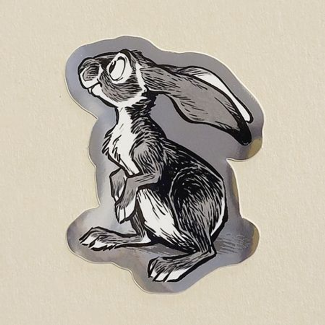 Hare chrome sticker