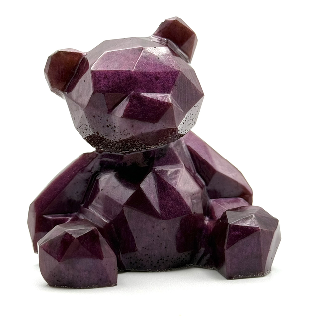 Ourson 3D à facettes avec défauts