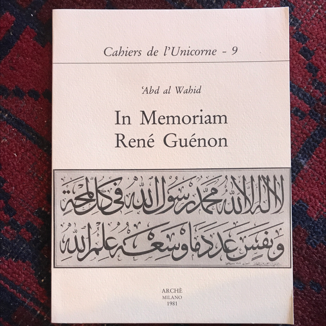 ABD AL WAHID - In Memoriam René Guénon 