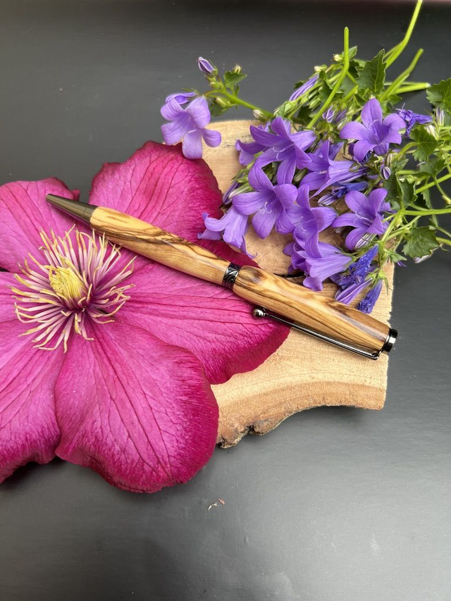 Stylo art déco gris Olivier Bethleem