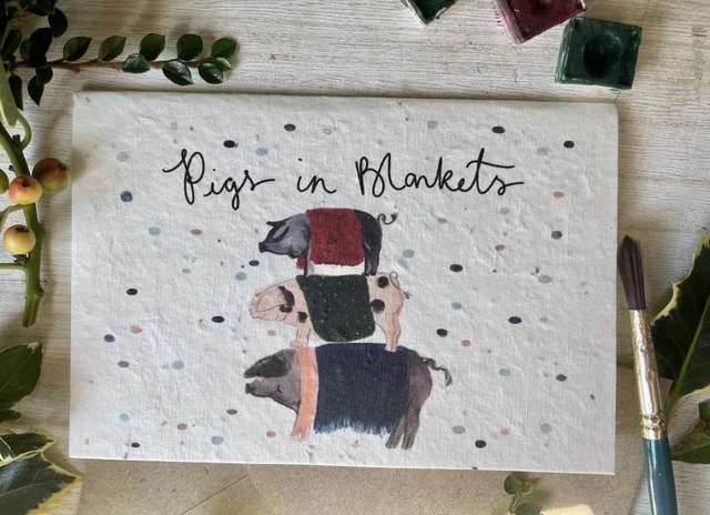 A6 Plantable Wildflower Seed Christmas Cards (Design Set 2)