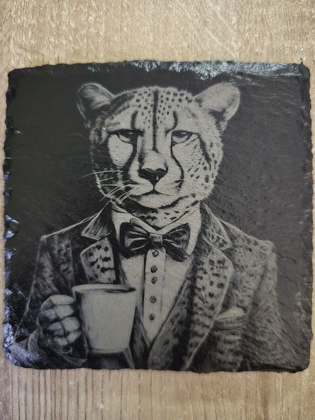 Animaux professionnels buvant du café