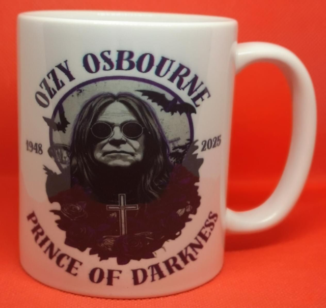 Custom Unofficial Printed Ozzy Osborne Tribute 11oz Picture Coffee Mug Boxed. 