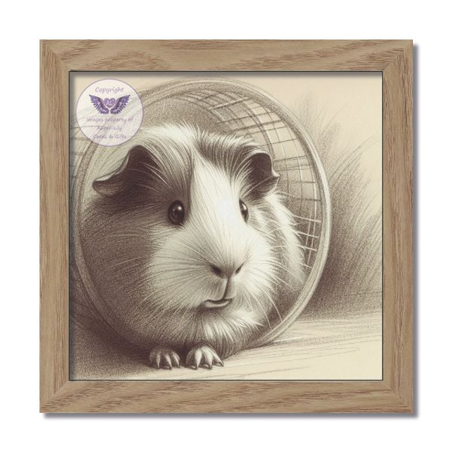 Artistic image of guinea pig in square frame (GP10)