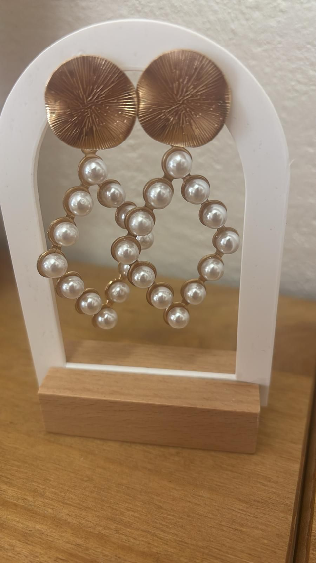 ORECCHINI PERLA ROMBO