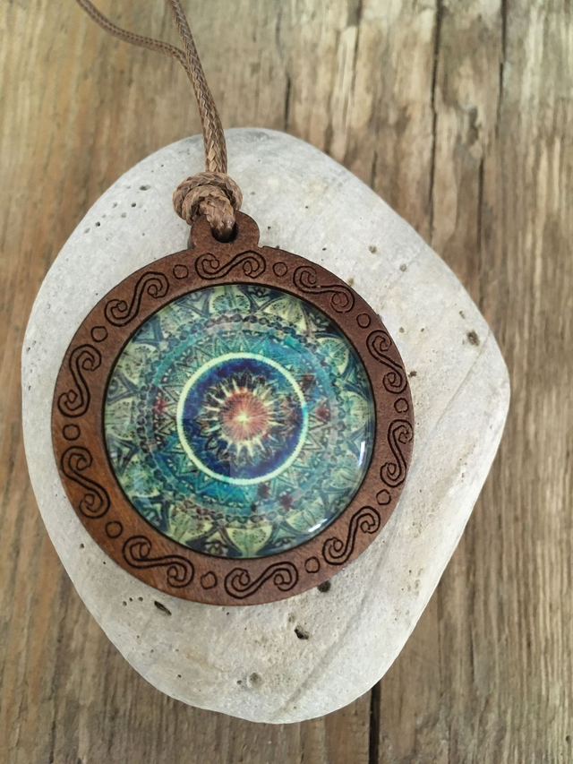 COLLIER MANDALA VERT