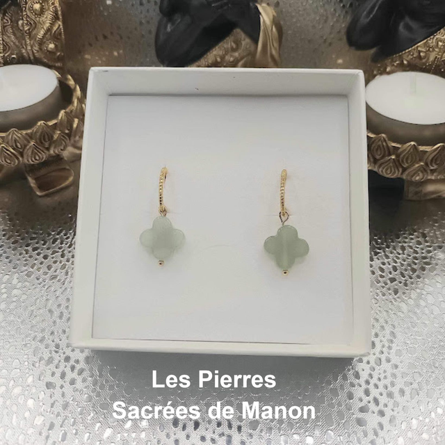 Boucles d&#039;oreilles Aventurine Verte