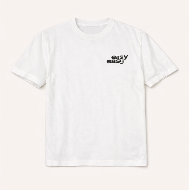 T-Shirt „easy easy white/black“