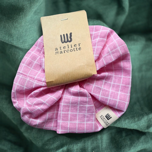 Chouchou Groseille - upcyclé et coloré