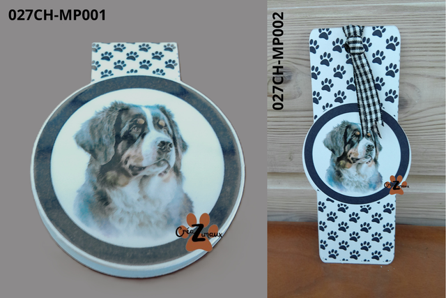 Marque pages Bouvier bernois (magnétique ou standard) 