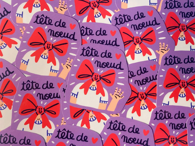 Sticker "Tête de noeud" 🎀🤓