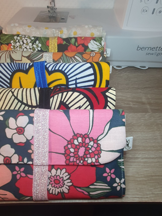 Pochette Tote bag coton fleuri à personnaliser 