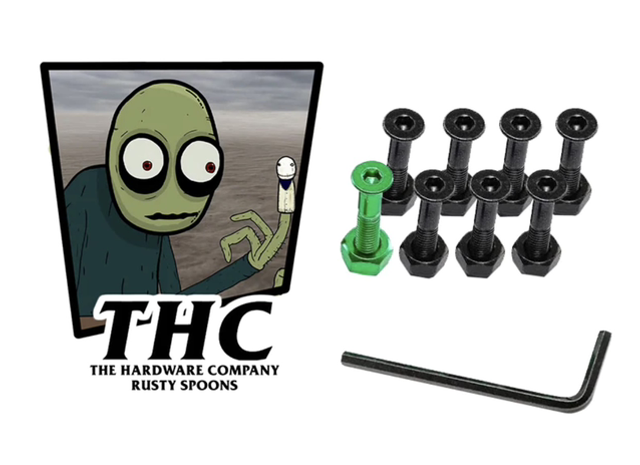 The Hardware Company THC Salad Fingers Skateboard Nuts &amp; Bolts 1”