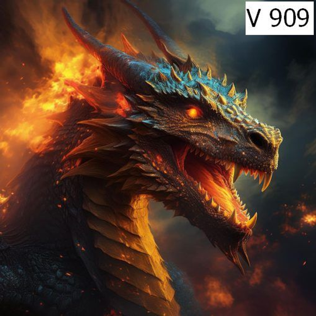 Panneau dragon  en Polyester imperméable - 30x30cm 