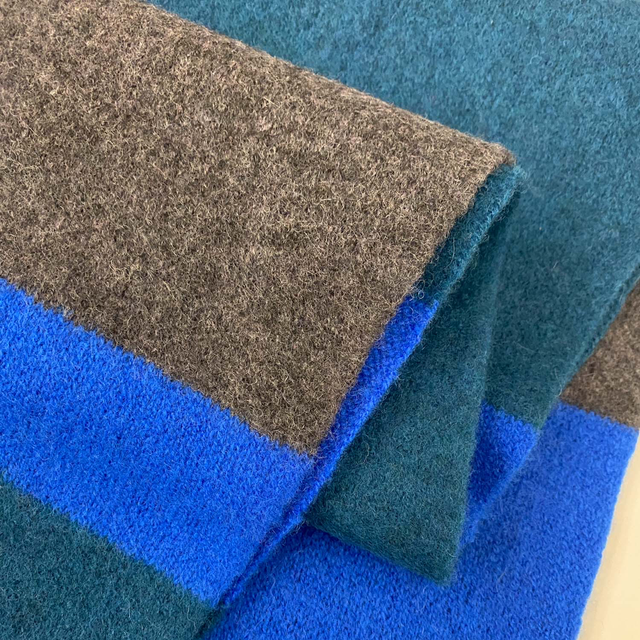 Wind Knitted Scarf gazelle blue and cobalt blue