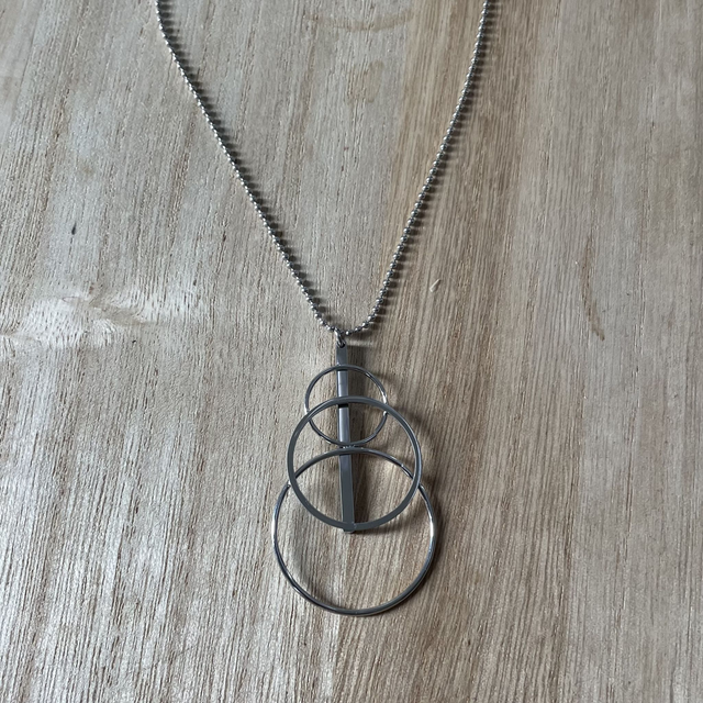 Collier Cercles Argenté
