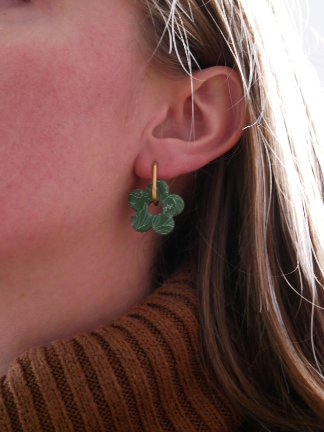 Romane - vert foncé à motifs