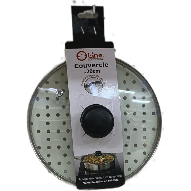 COUVERCLE 20cm en verre -Sline- 