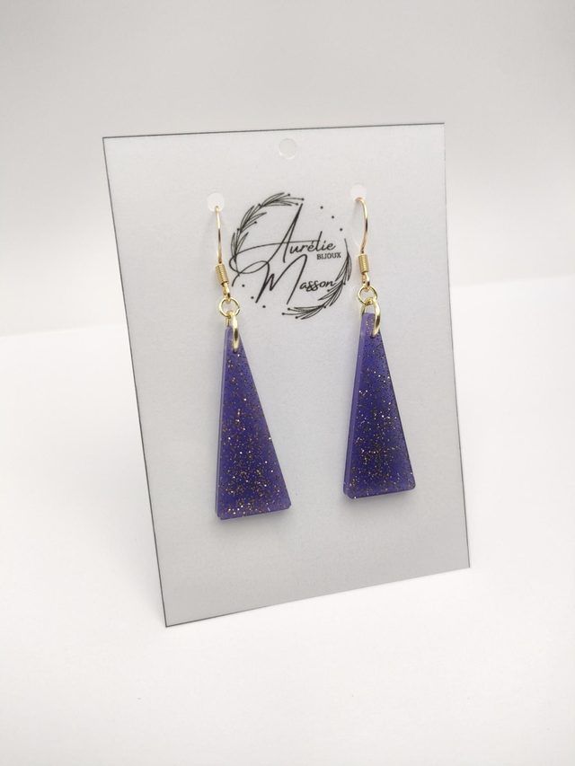 Boucles d'oreilles résine