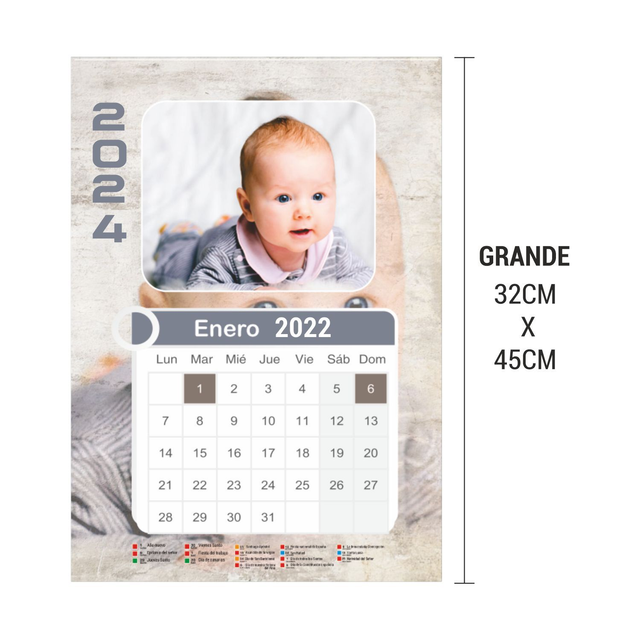 CALENDARIO PERSONALIZADO 32X45 CM