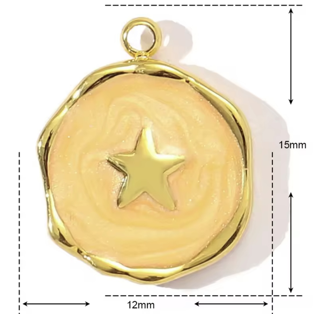 Charm stella su base crema 