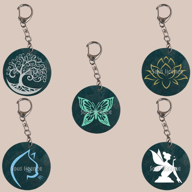 Bijou de sac Liège Bleu avec motif