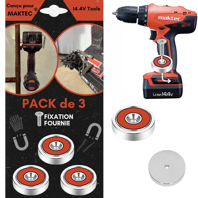Support Magnétique MAKTEC (lot de 3)