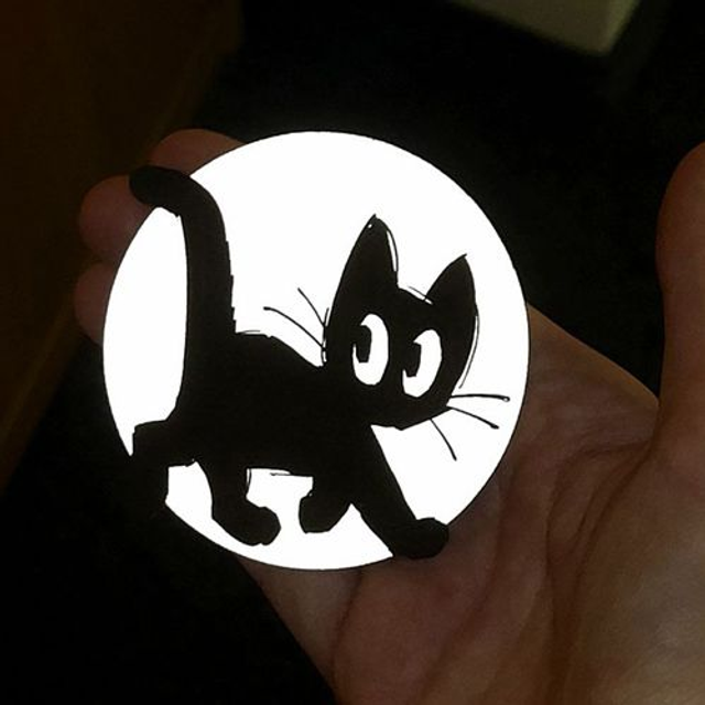 Cat large reflective sticker