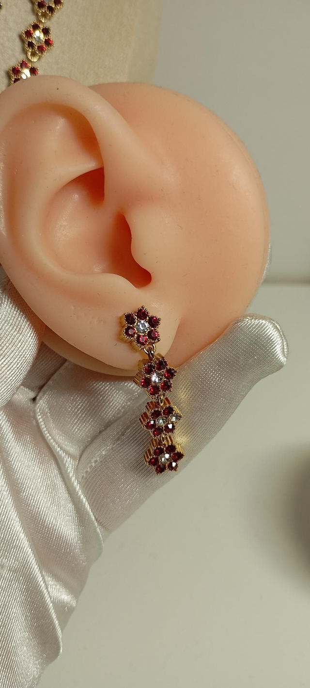 Boucles d'oreilles Halima rubis 