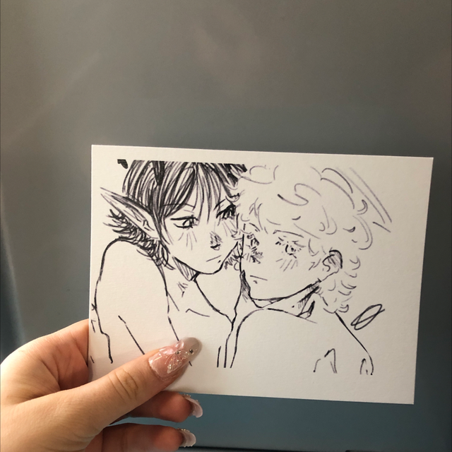 Ange et démon bientôt la bise print A6