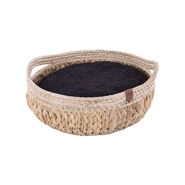 Martin Sellier Hundekorb, handgefertigt, Hanoi Lotus, 50 x 50 x 14 cm